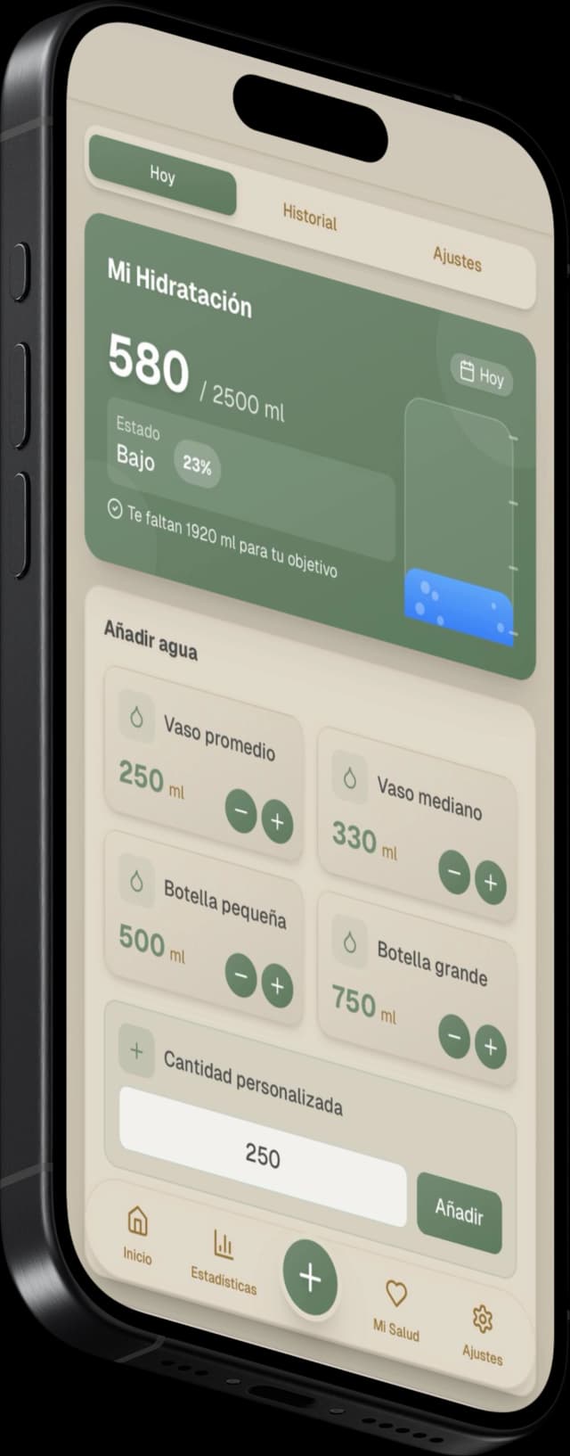Mockup Herramienta de Hidratación